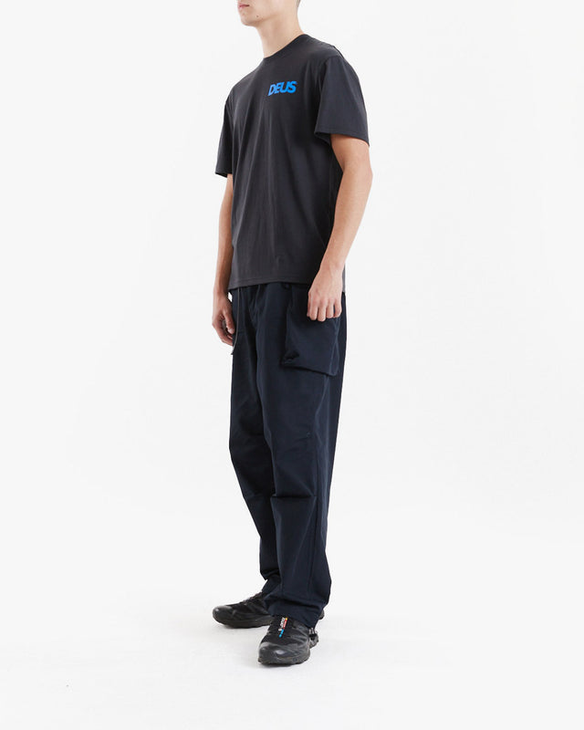 Camiseta Heavy Leisure Box Fit  Biarritz Surf Address - Preta