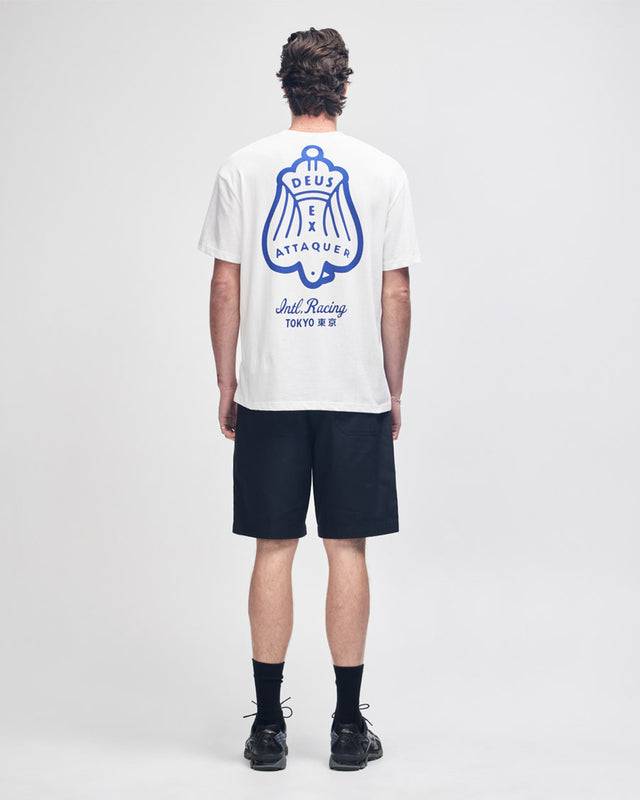 Camiseta Box Fit Massive Attaquer - Off White