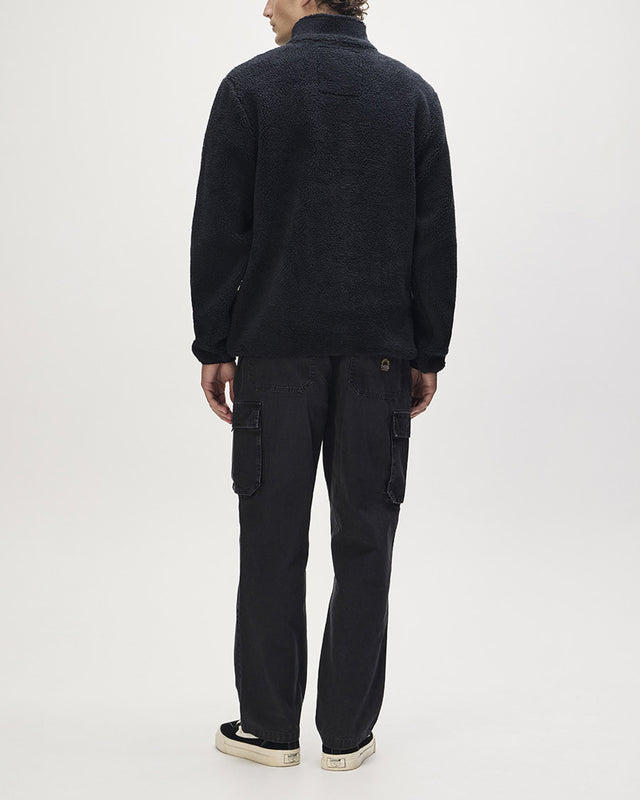 Jaqueta Relaxed Fit Discovery Sherpa Fleece - Chumbo