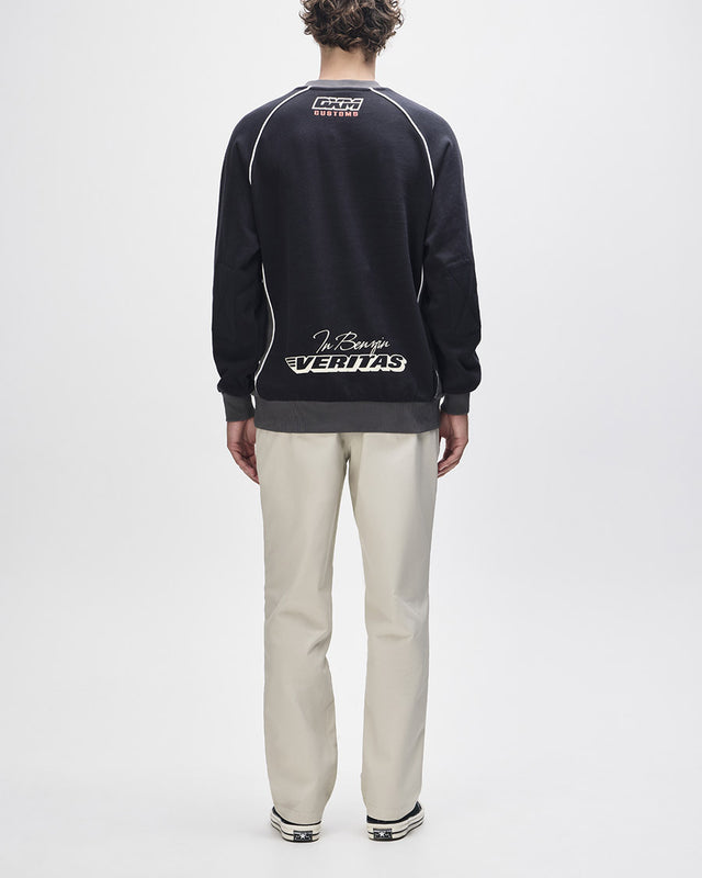 Moletom Careca Loose Fit Power Shift - Preto