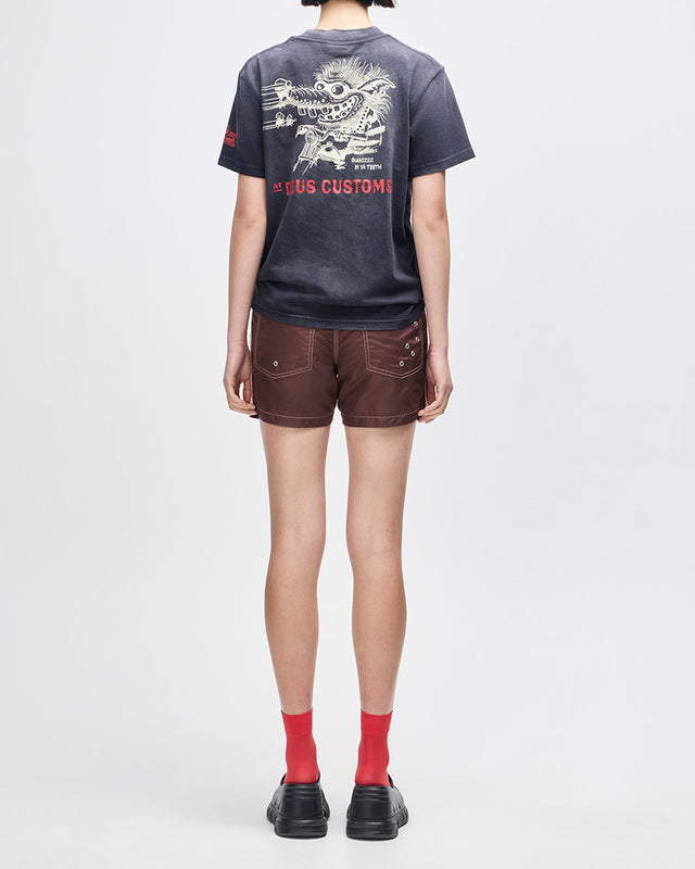 Camiseta Box Fit Bugzz - Chumbo
