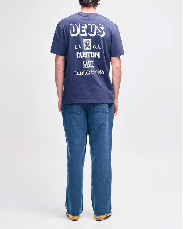 Camiseta Box Fit Heavy Metal - Marinho