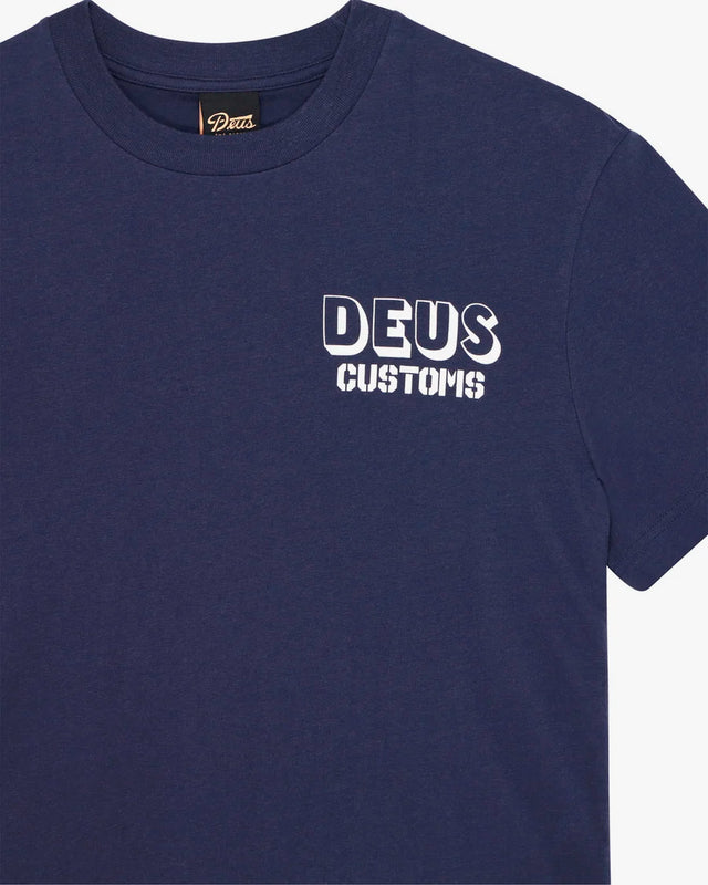 Camiseta Box Fit Heavy Metal - Marinho