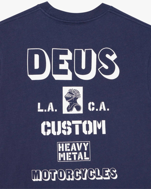 Camiseta Box Fit Heavy Metal - Marinho