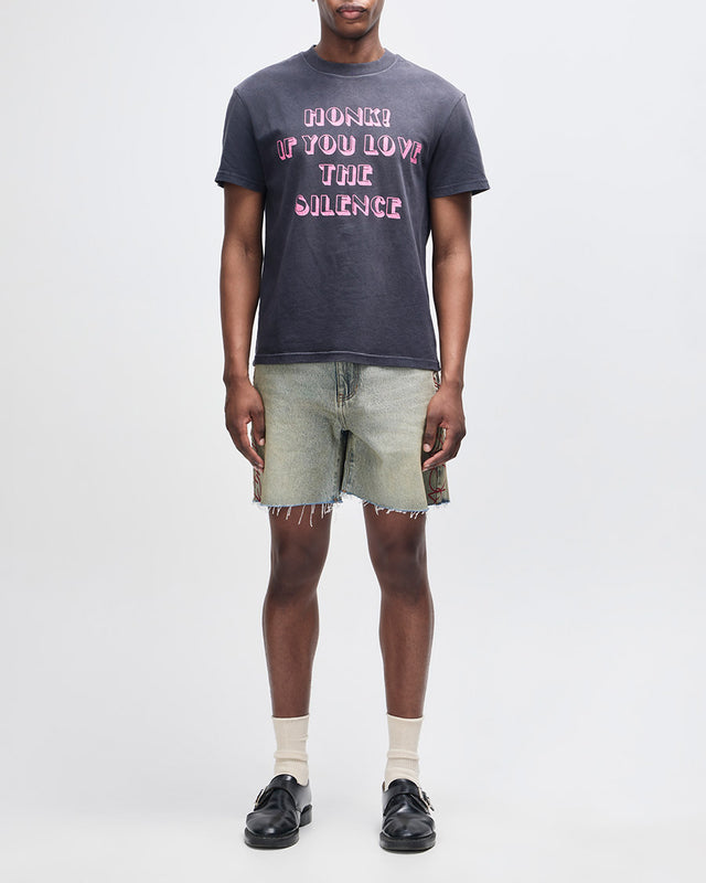 Camiseta Box Fit Honk! - Chumbo