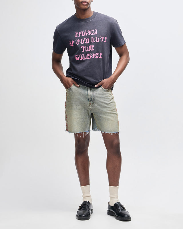 Camiseta Box Fit Honk! - Chumbo
