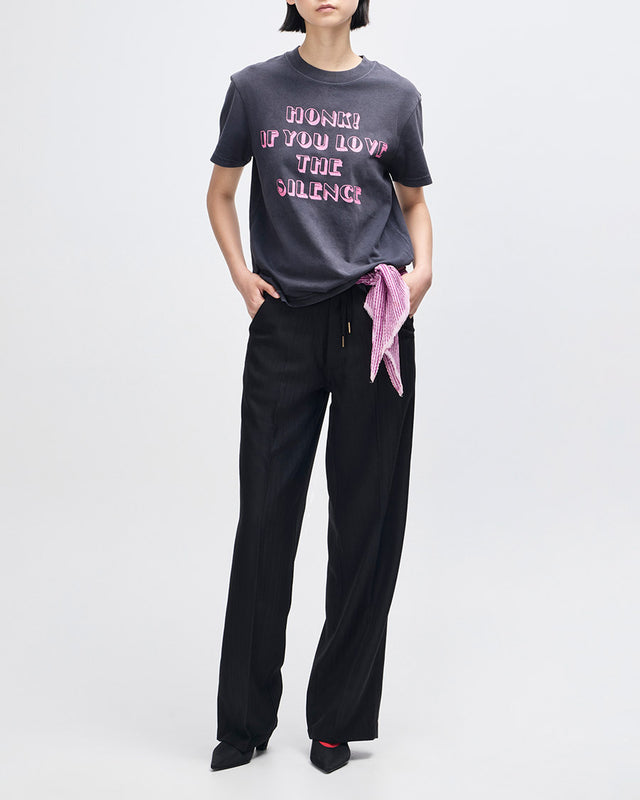 Camiseta Box Fit Honk! - Chumbo