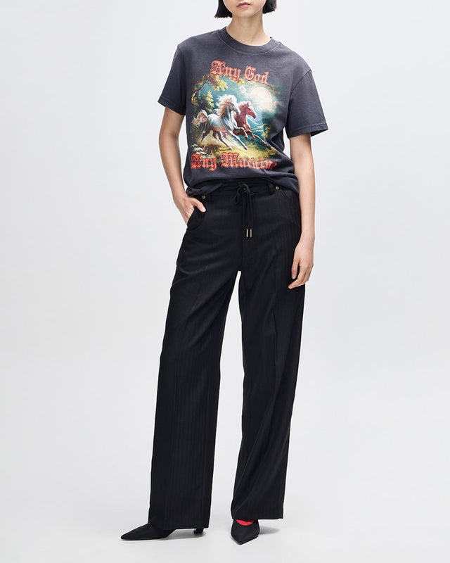 Camiseta Box Fit Horseplay - Chumbo