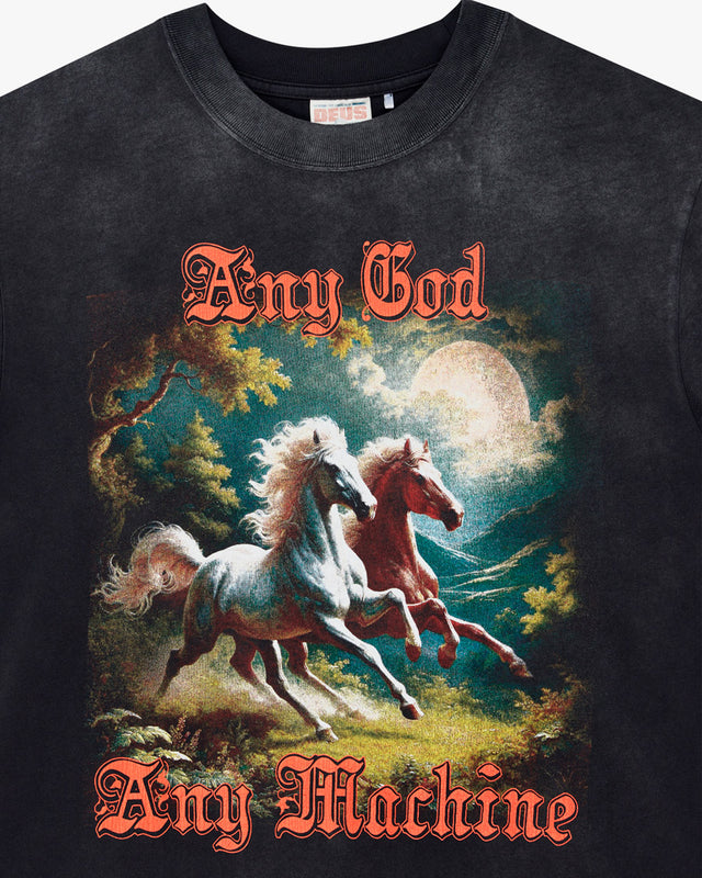 Camiseta Box Fit Horseplay - Chumbo
