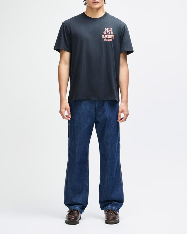 Camiseta Box Fit São Paulo Ceramic - Preta