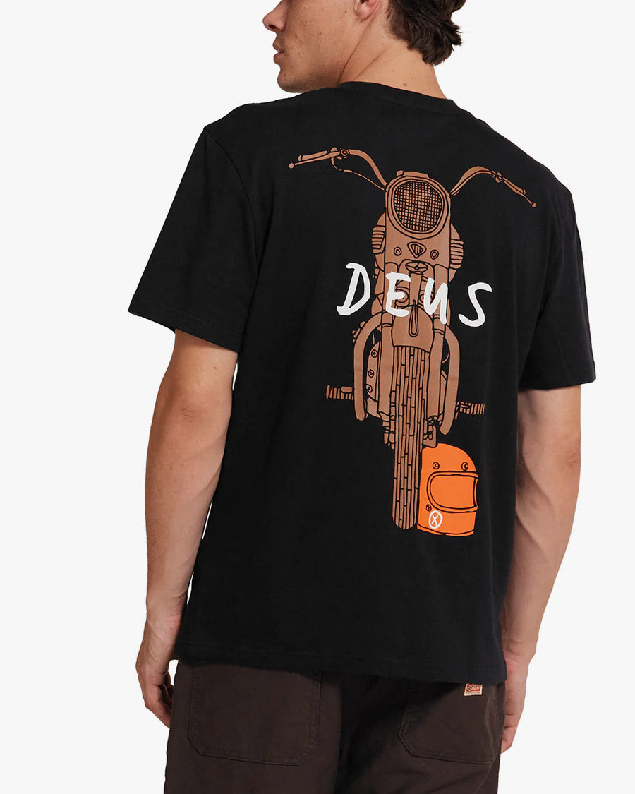 Camiseta Classics Box Fit Frontage - Preto – Deus Ex Machina Brasil