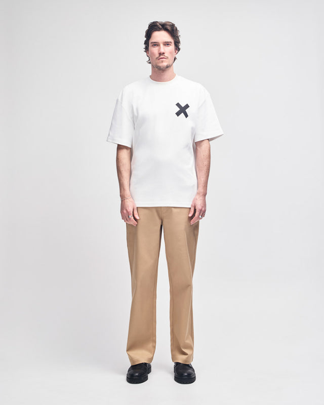 Camiseta Loose Fit Camperdown Address MINI - Off White