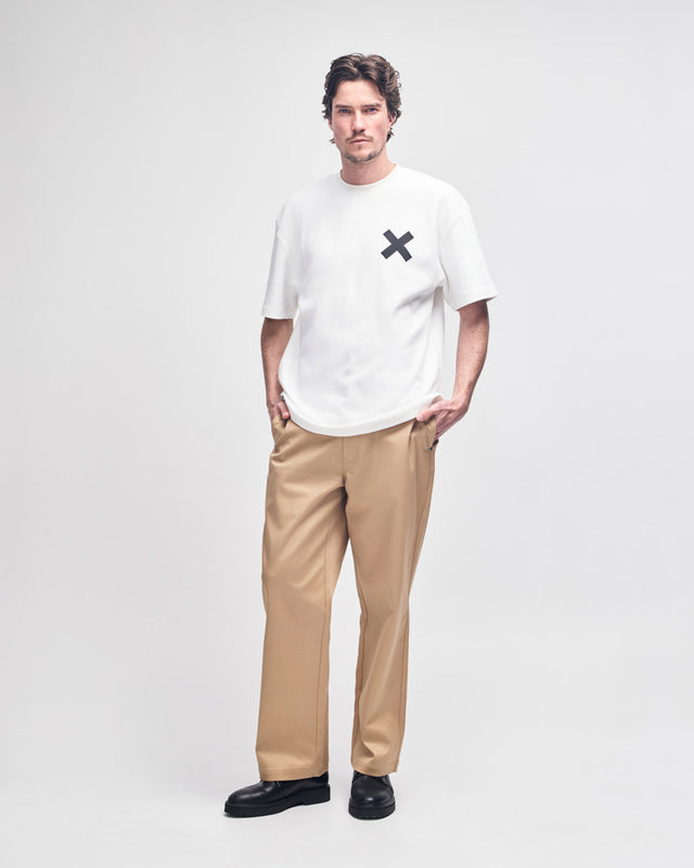 Camiseta Loose Fit Camperdown Address MINI - Off White