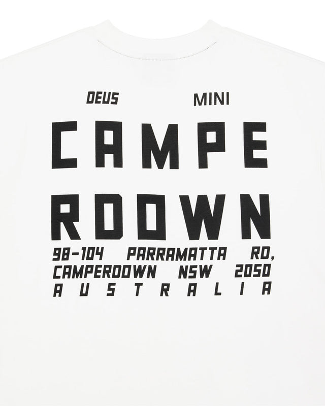 Camiseta Loose Fit Camperdown Address MINI - Off White