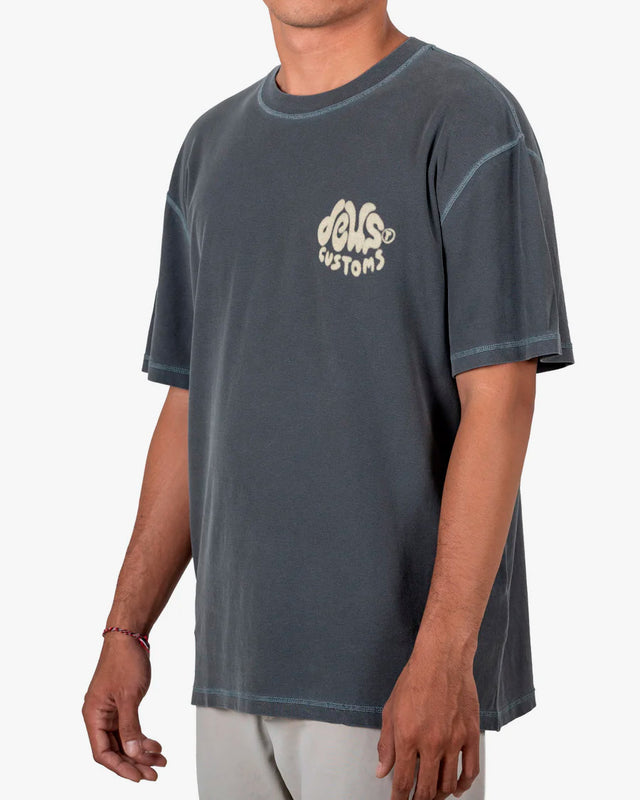 Camiseta Loose Fit Debris Reverse - Chumbo