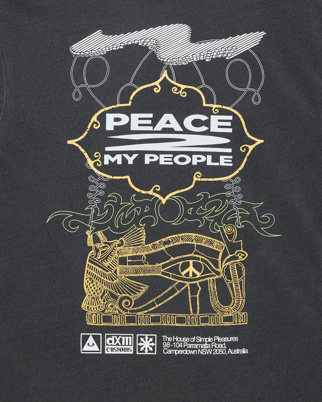 Camiseta Loose Fit Easy Peacey - Chumbo