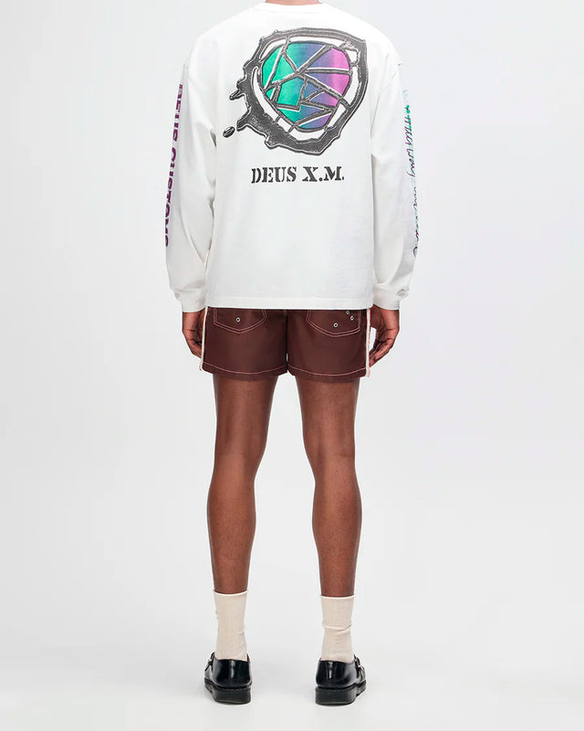 Camiseta Manga Longa Oversized Cosmic Encouter - Off White