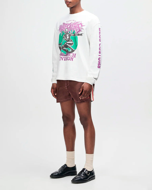 Camiseta Manga Longa Oversized Cosmic Encouter - Off White