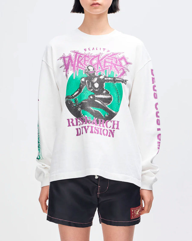 Camiseta Manga Longa Oversized Cosmic Encouter - Off White
