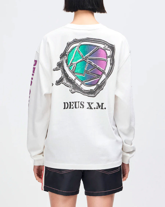 Camiseta Manga Longa Oversized Cosmic Encouter - Off White