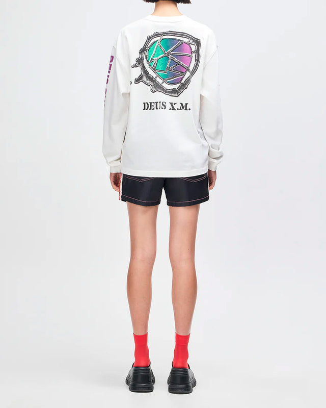 Camiseta Manga Longa Oversized Cosmic Encouter - Off White