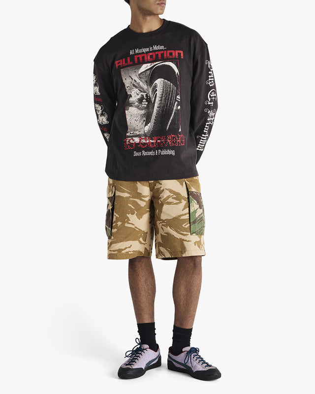 Camiseta Oversized Manga Longa Dacing Ghost - Chumbo