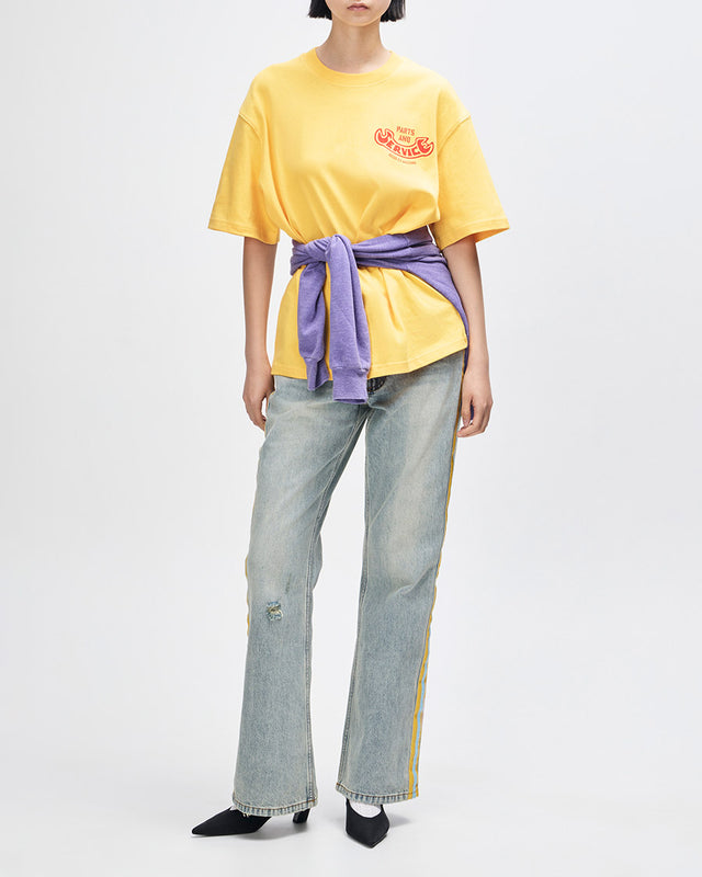 Camiseta Oversized Ruff And Smooth - Amarela