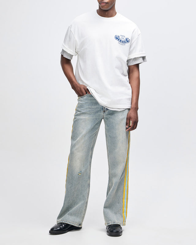 Camiseta Oversized Ruff And Smooth - Off White