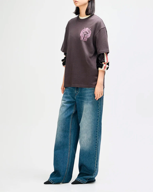 Camiseta Oversized Upstairs - Chumbo