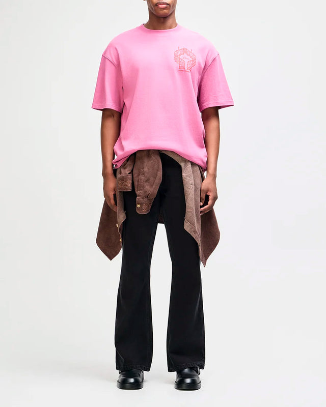 Camiseta Oversized Upstairs - Rosa