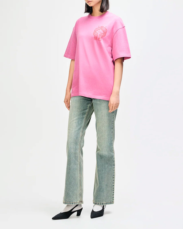 Camiseta Oversized Upstairs - Rosa