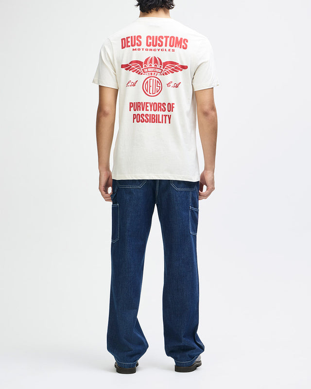 Camiseta Regular Fit Cutaway - Off White