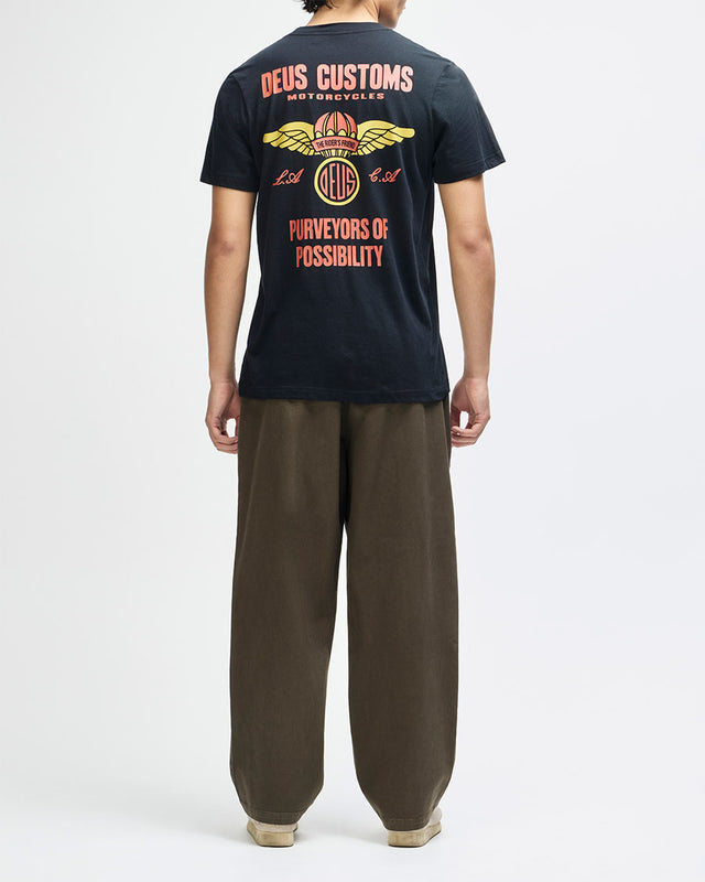 Camiseta Regular Fit Cutaway - Preta
