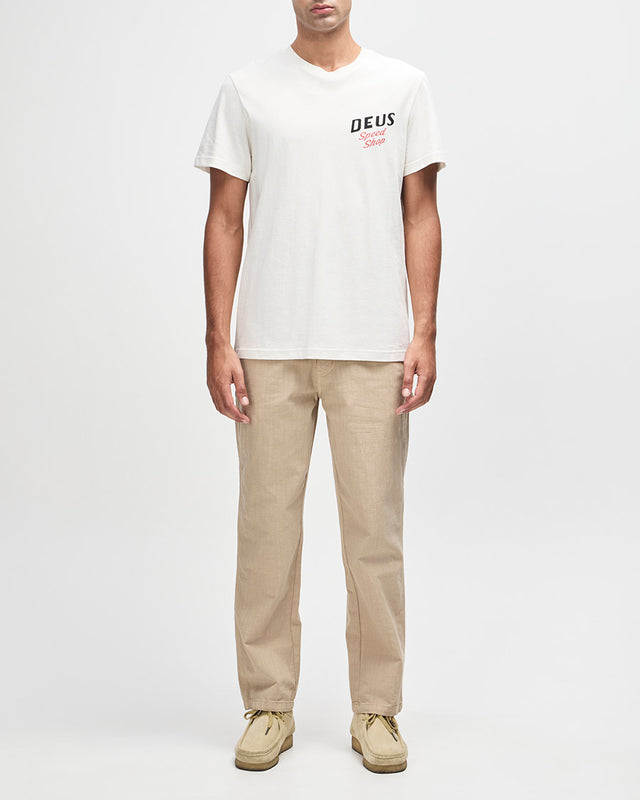 Camiseta Regular Fit Dogleg - Dirty White