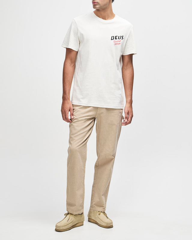 Camiseta Regular Fit Dogleg - Dirty White