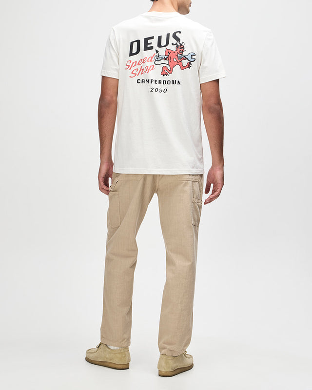 Camiseta Regular Fit Dogleg - Dirty White