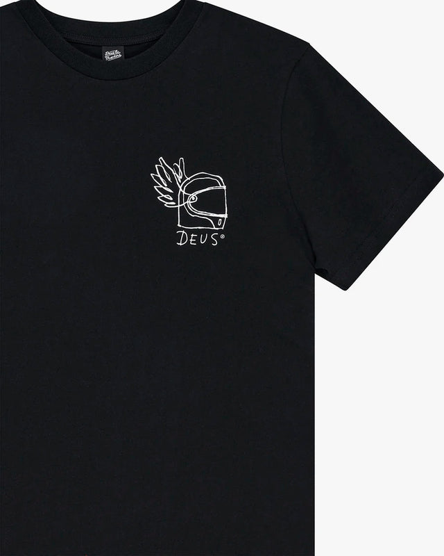 Camiseta Regular Fit Harajuku Helmet - Preta