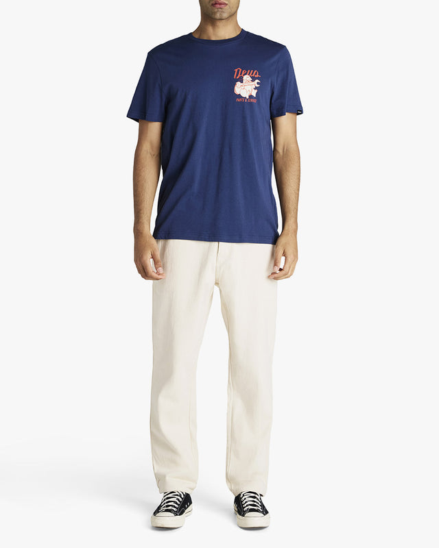 Camiseta Regular Fit Overbite - Azul