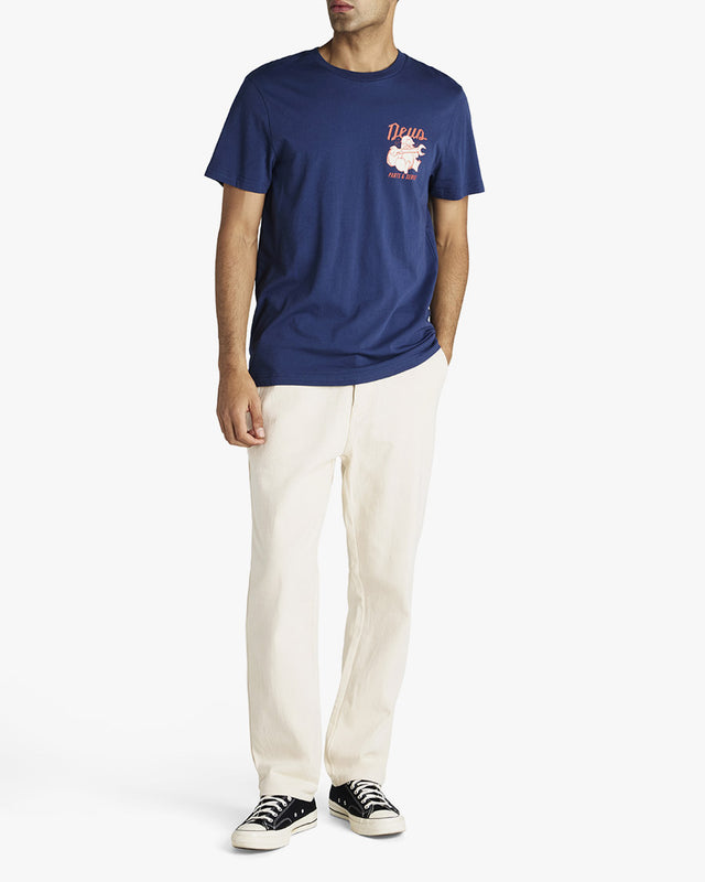 Camiseta Regular Fit Overbite - Azul