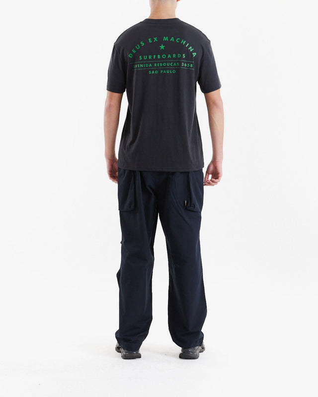 Camiseta Box Fit Heavy Leisure São Paulo Surf Address - Preta