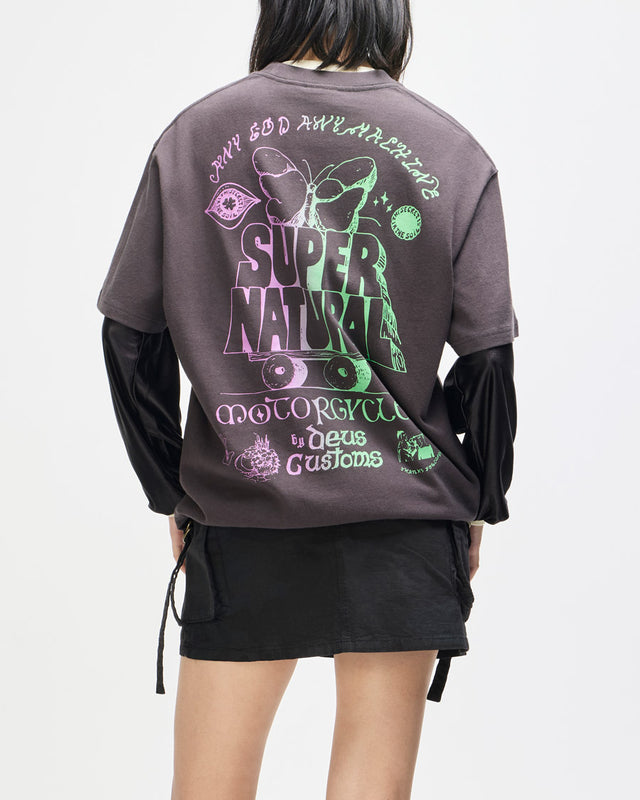 Camiseta  Oversized Temple Torque - Chumbo