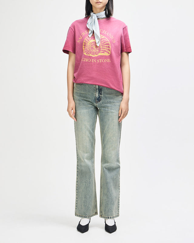 Camiseta Vintage Fit Perfect Ratio - Bordô