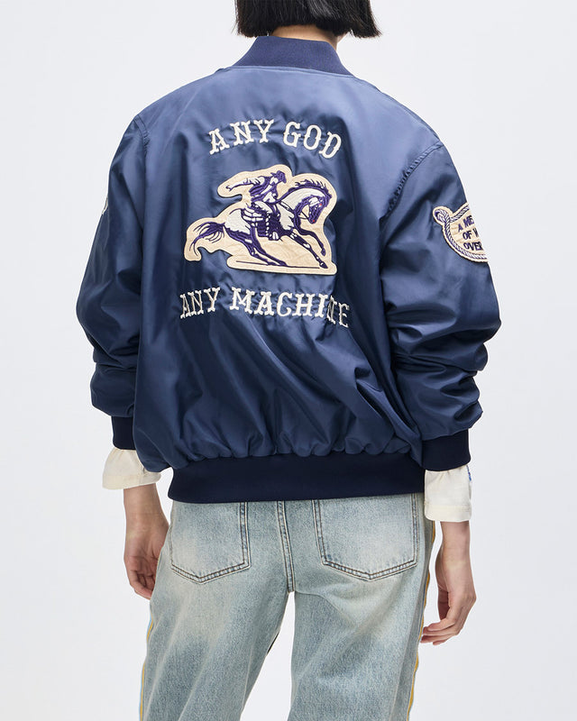 Jaqueta Bomber Oversized Horsepower - Preta