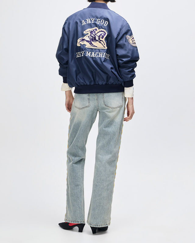 Jaqueta Bomber Oversized Horsepower - Preta