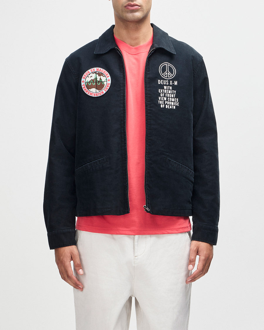 Jaqueta Regular Fit Fugazi Souvenir - Preta – Deus Ex Machina Brasil