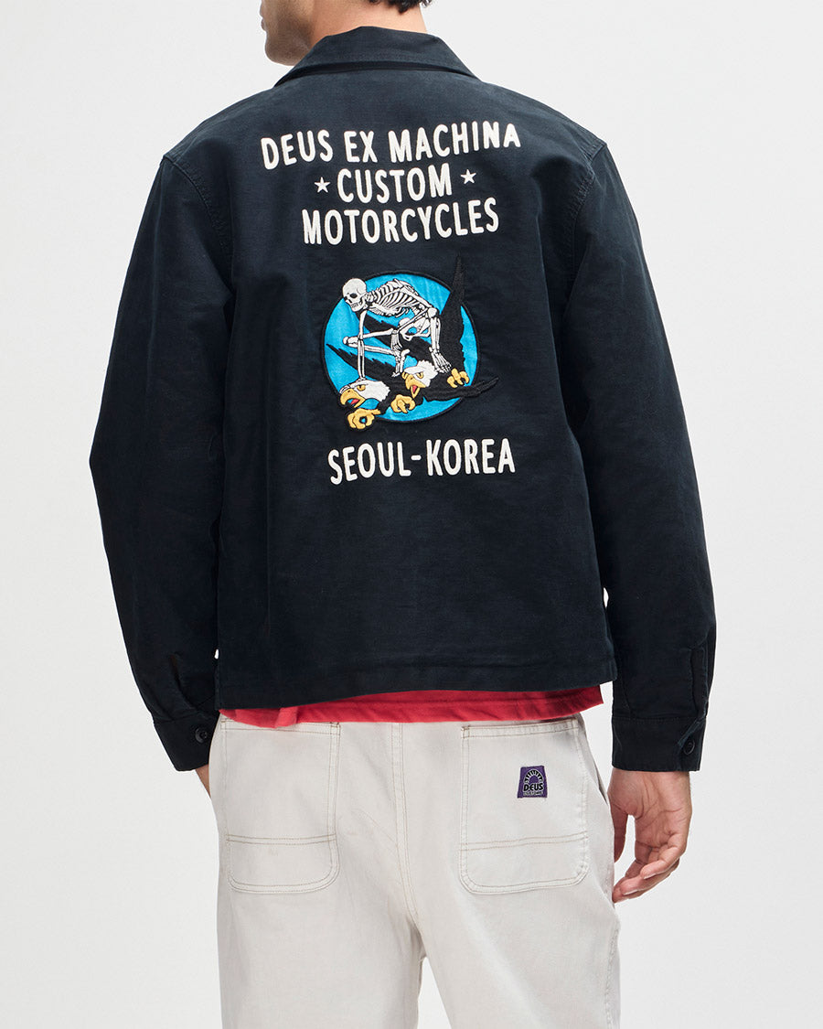 Jaqueta Regular Fit Fugazi Souvenir - Preta – Deus Ex Machina Brasil
