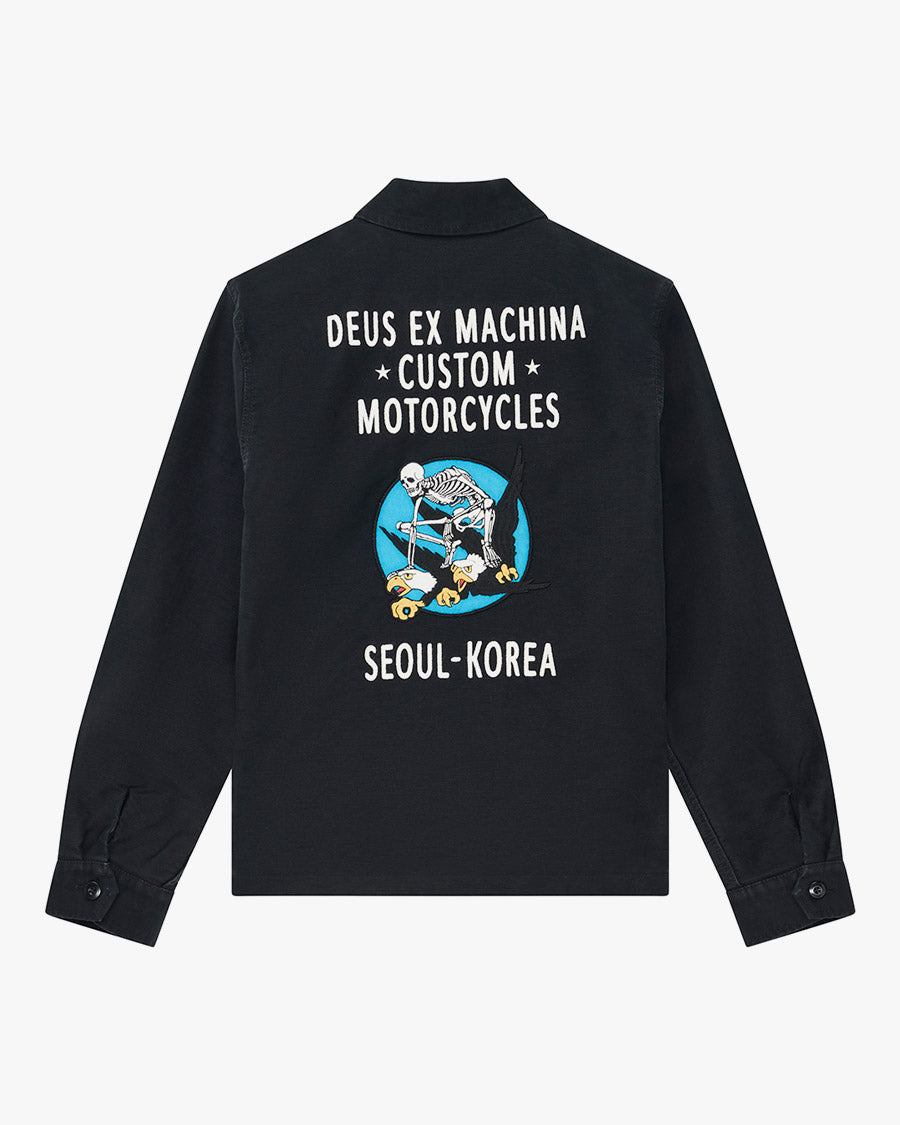Jaqueta Regular Fit Fugazi Souvenir - Preta – Deus Ex Machina Brasil