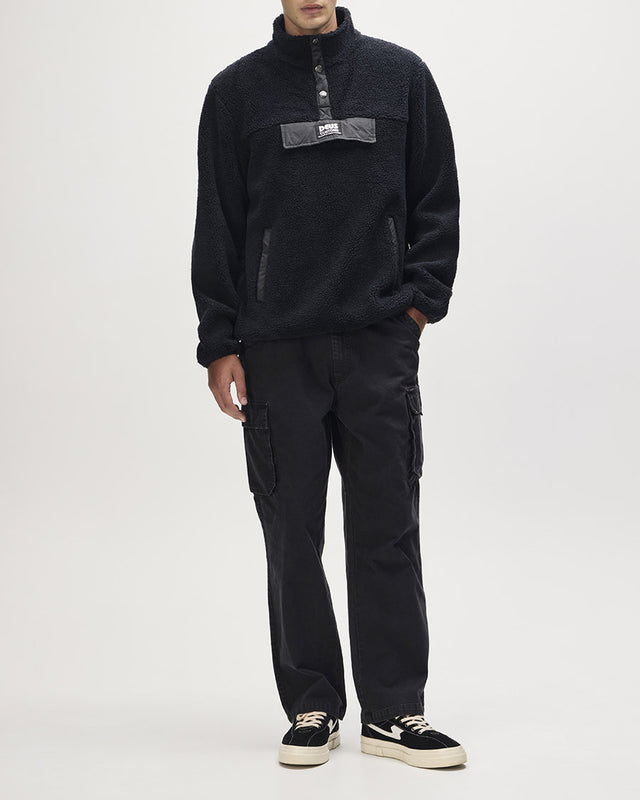 Jaqueta Relaxed Fit Discovery Sherpa Fleece - Chumbo