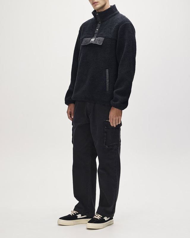 Jaqueta Relaxed Fit Discovery Sherpa Fleece - Chumbo