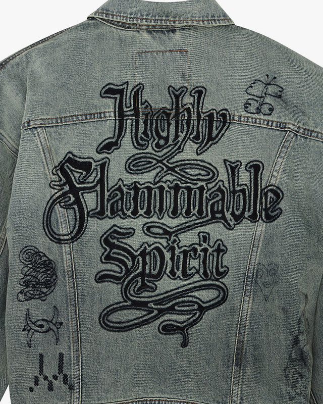 Jaqueta Relaxed Fit Mephistopheles - Azul